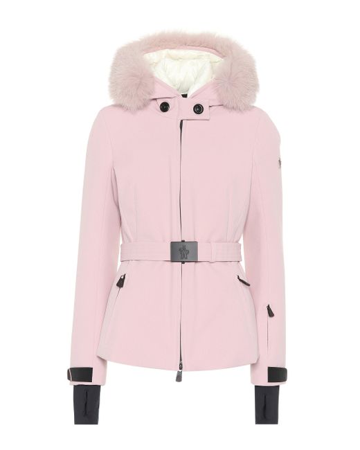 3 MONCLER GRENOBLE Bauges Fur-trimmed Down Ski Jacket in Pink | Lyst