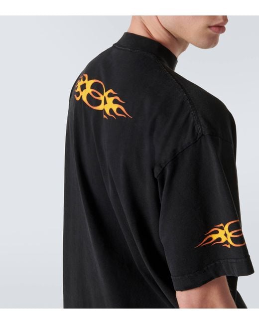 T-shirt oversize en coton Balenciaga pour homme en coloris Black