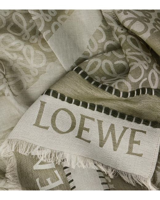 Sciarpa Anagram di Loewe in Green
