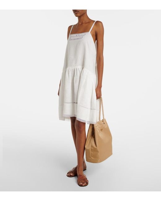 Prada Natural Mariner Re-Nylon Large Bucket Bag