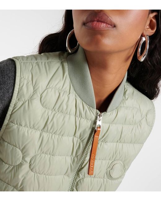 Moncler Green Perille Quilted Down Vest