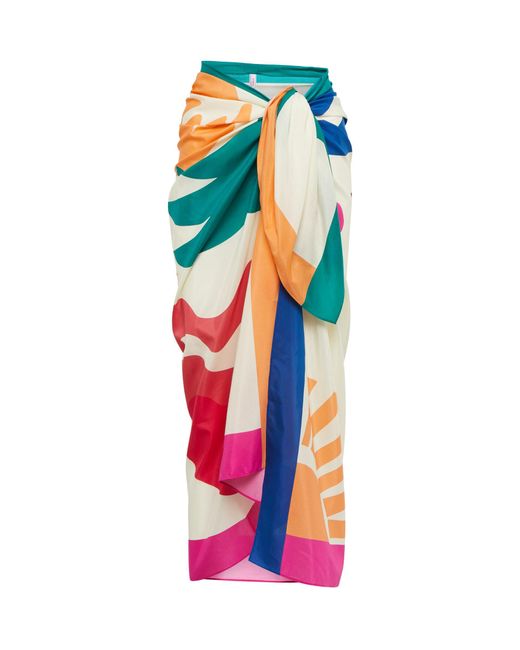 Eres Multicolor Splendide Printed Voille Beach Cover-up