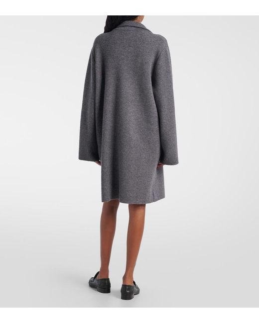 Lisa Yang Gray Mantel Anni Aus Kaschmir