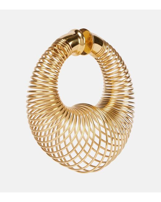 Alaïa Metallic Spiral Hoop Earrings