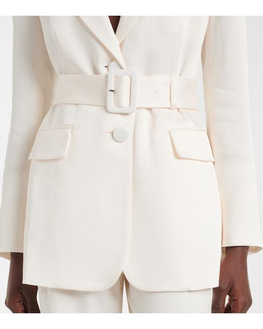 Veronica Beard Natural Ryanne Belted Blazer
