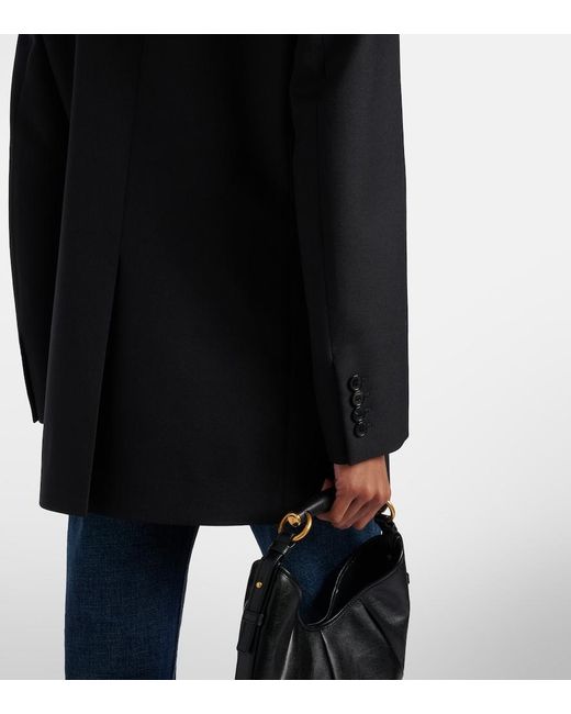 Saint Laurent Black Double-Breasted Wool Blazer