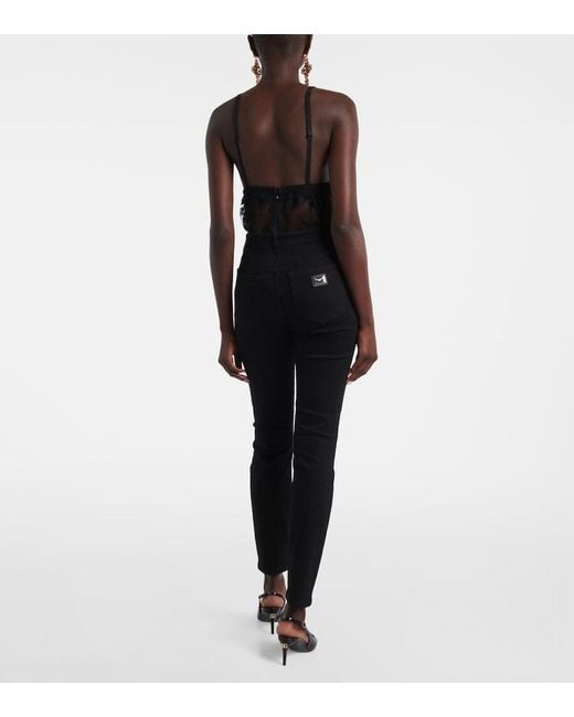 Dolce & Gabbana Black Mid-Rise Skinny Jeans