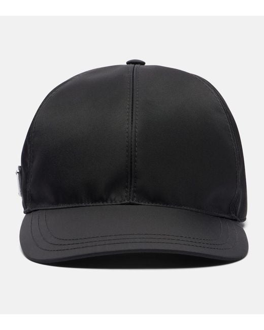 Prada Black Baseballcap Aus Re-Nylon