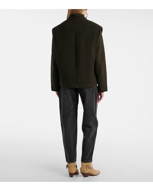 Isabel Marant Black Dyogo Wool-Blend Jacket