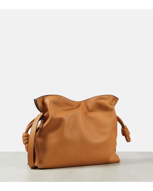 Loewe Brown Flamenco Large Leather Clutch