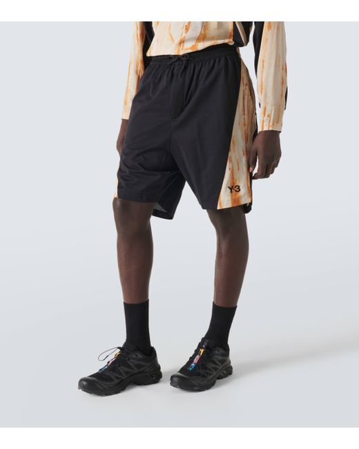 Y-3 Black X Adidas Printed Shorts for men
