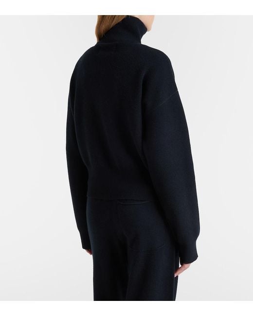 Extreme Cashmere Black N°385 Xtra Cute Cashmere Zip-Up Sweater