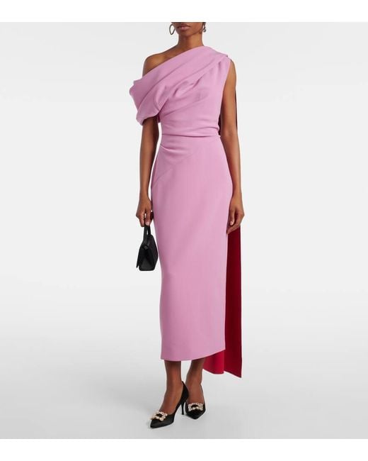 Abito Midi Maite Con Mantella di Roksanda in Pink
