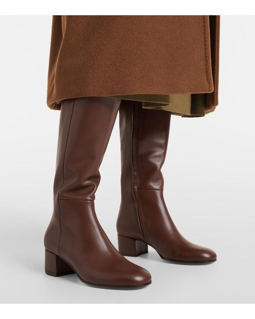 Gianvito Rossi Brown Joelle Leather Knee-High Boots