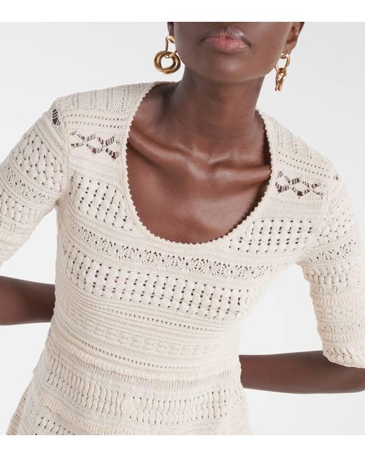 Isabel Marant Natural Jumi Cotton Crochet Minidress