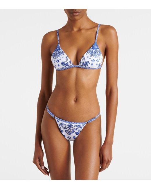 Bananhot Blue Gala Printed Bikini Top