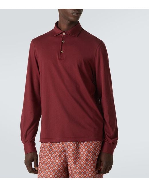 Polo Zero di Fedeli in Red da Uomo