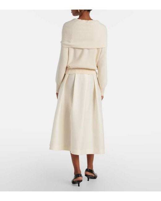 TOVE Natural Malia Layered Cashmere Sweater