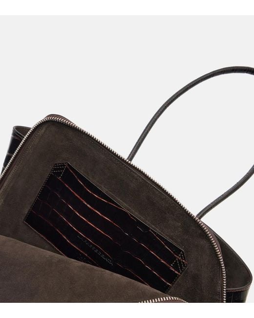 The Attico Black La Passeggiata Medium Leather Tote