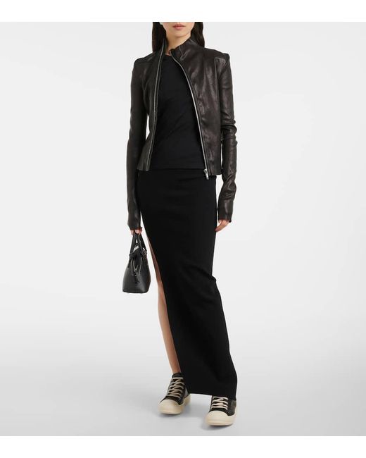 Rick Owens Black T-Shirt Aus Baumwoll-Jersey