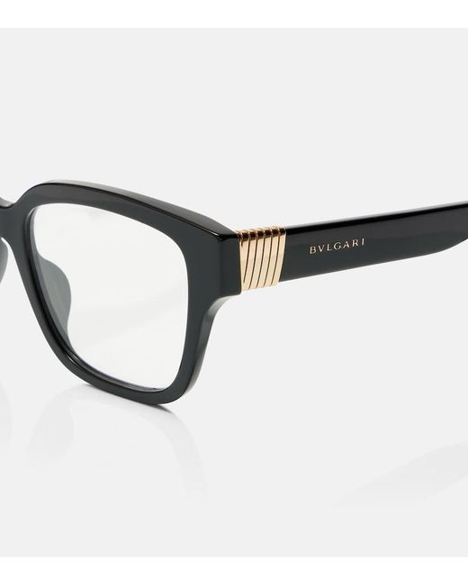 BVLGARI Brown Tubogas Square Glasses