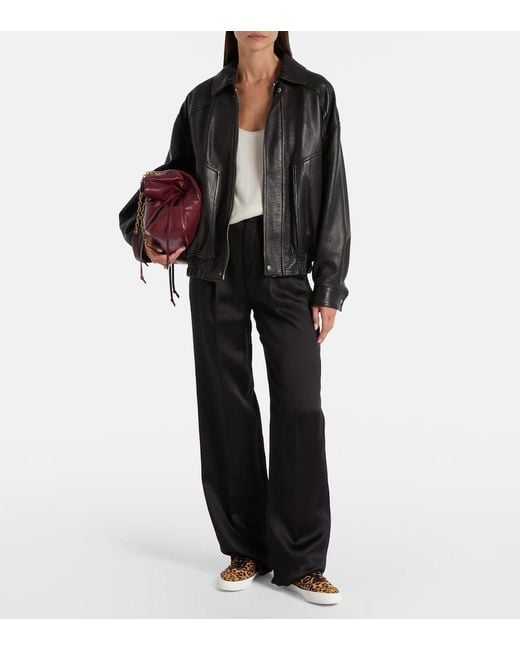 Aquazzura Brown Minimalist Animal-Printed Leather Sneakers