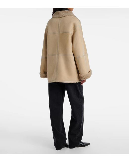 Yves Salomon Natural Wendbare Jacke Aus Leder Und Shearling