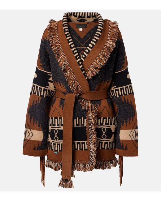 Alanui Brown Dreamscape Wool-Blend Cardigan