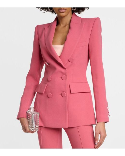 Alex Perry Pink Crepe Blazer