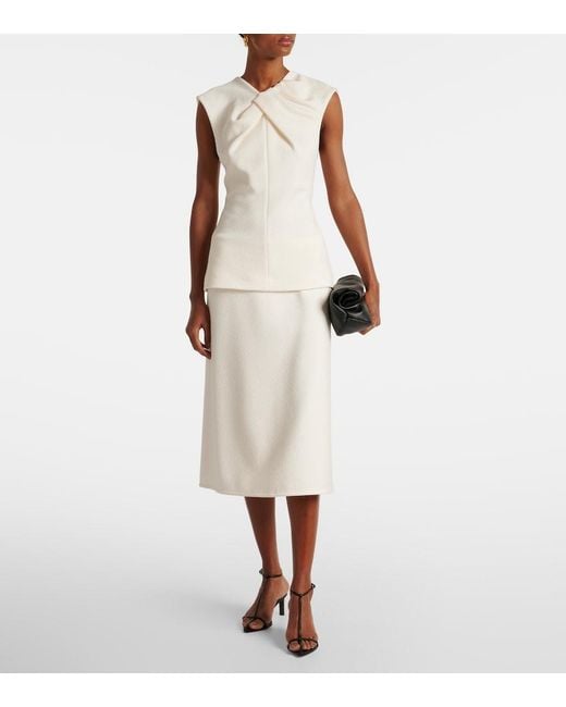 Jil Sander White Draped Top