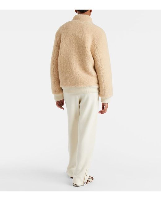 God's True Cashmere White Embellished Cashmere Wide-Leg Pants