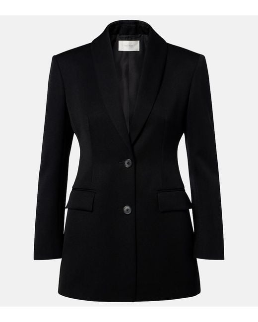 The Row Black Bettina Wool Blazer