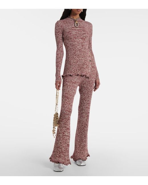 Rabanne Red Knitted Culottes