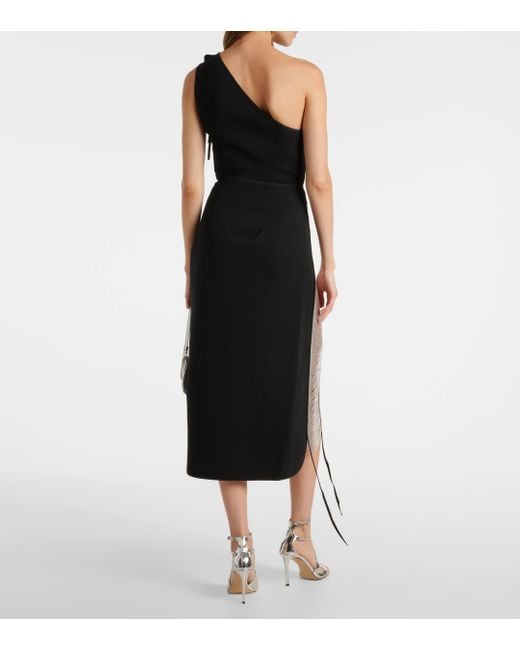 Maticevski Black Fringed Midi Dress