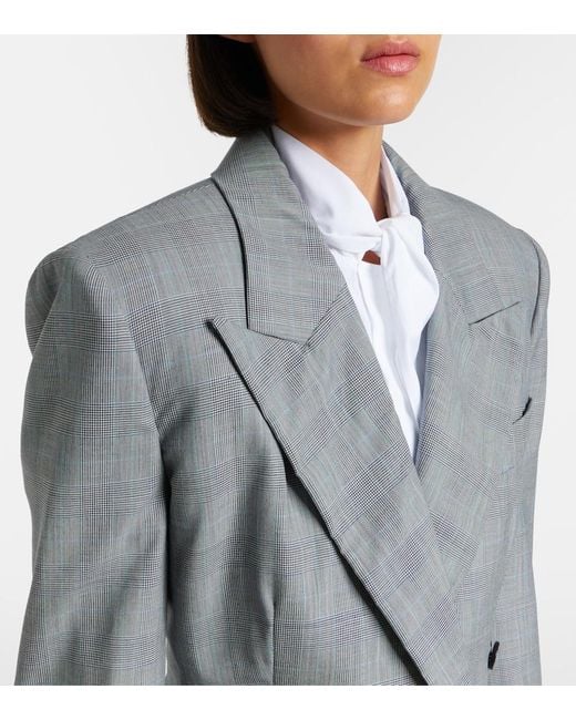 Givenchy Gray Checked Wool Jacket