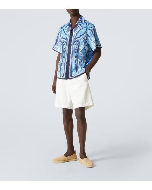 Frescobol Carioca Espadrilles Helio Aus Veloursleder in White für Herren