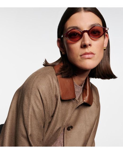 Cartier Brown Premiere De Cartier Oval Sunglasses