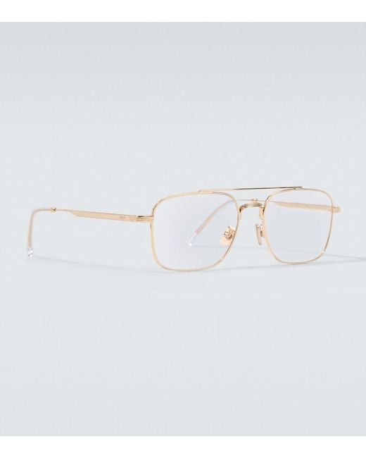 Dior White Diorbotanicao N1U-Plated Aviator Glasses for men