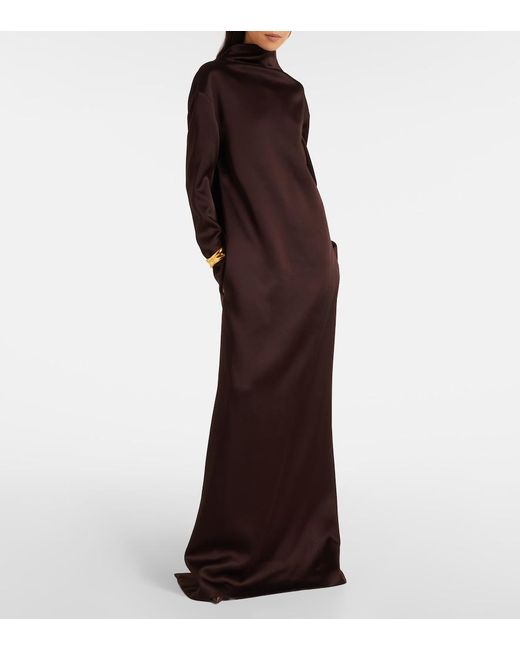 Tom Ford Brown Crepe Satin Gown