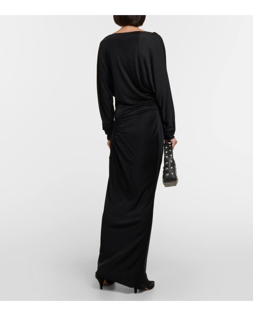 Robe longue Oron Khaite en coloris Black
