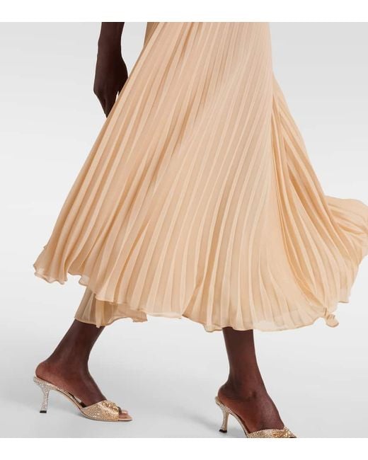 Self-Portrait Natural Midikleid Mit Boucle