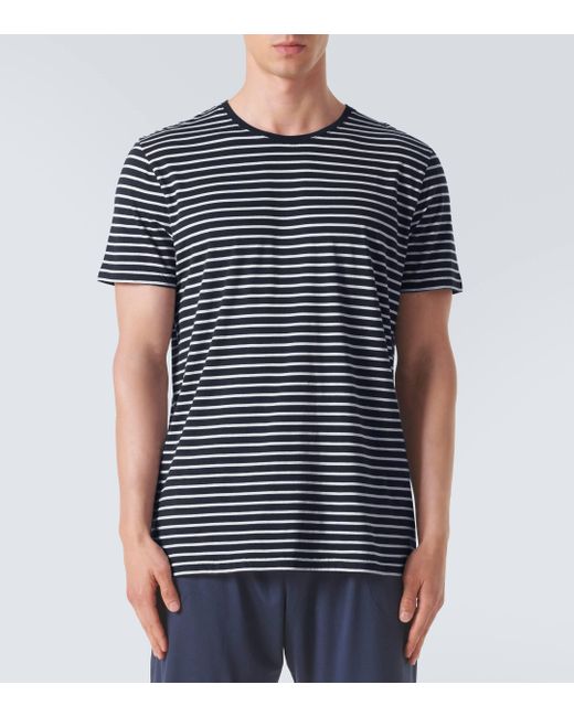 Derek Rose Blue Ryder Striped Cotton Jersey T-shirt for men