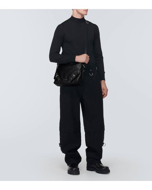 Borsa A Tracolla Voyou Medium di Givenchy in Black da Uomo