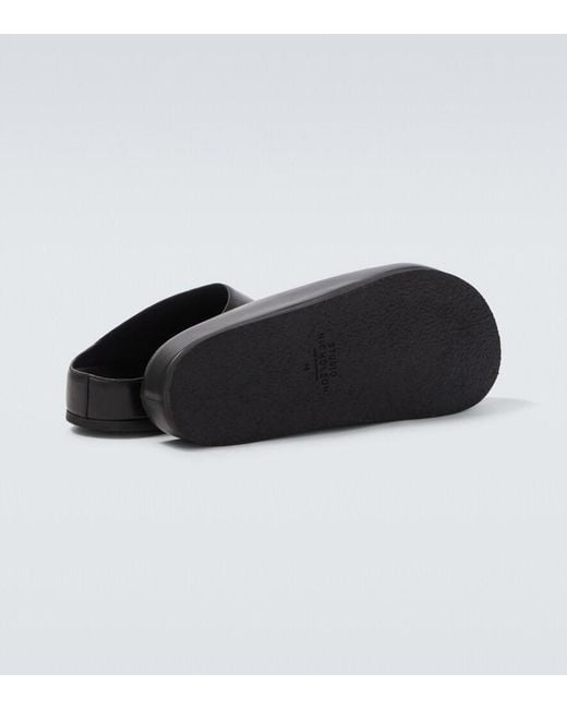 Studio Nicholson Black Wearing Leather Mules for men