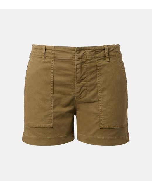 Nili Lotan Green Cotton Twill Shorts