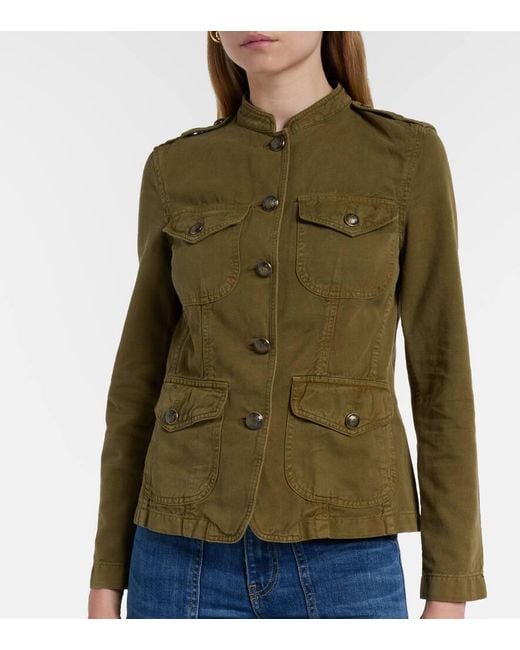 Veste Mona En Coton Et Lin Nili Lotan en coloris Green