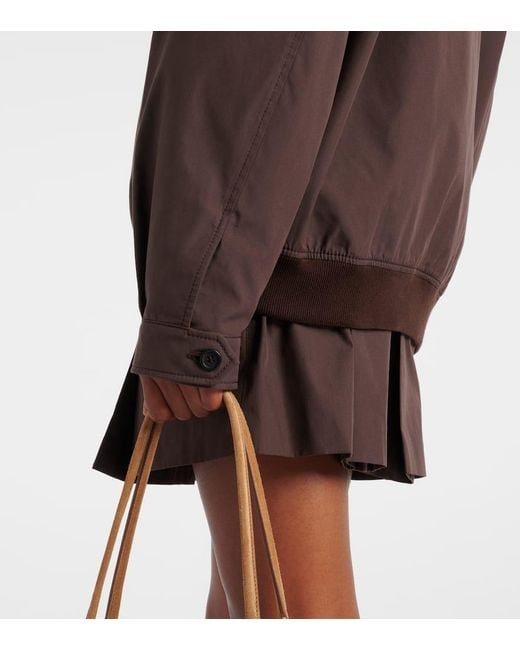 Miu Miu Brown Blouson Aus Einem Baumwollgemisch