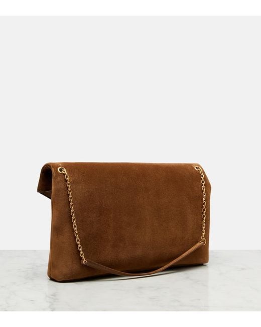Borsa A Spalla Cassandre di Saint Laurent in Brown