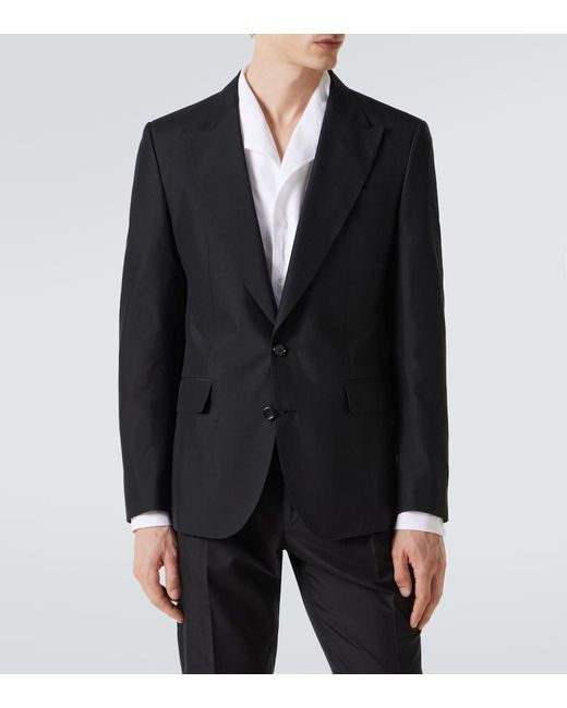 Dolce & Gabbana Black Silk Suit for men