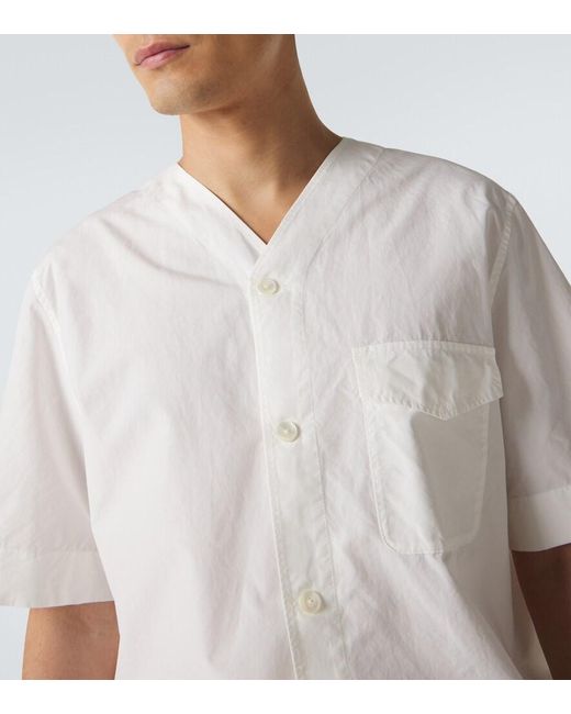 Auralee White Cotton Poplin Shirt for men